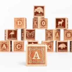 Animal Alphabet Blocks (English - Set of 15) - Handmade in Canada