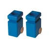 Blue Recycling Bin for Recycling/Garbage Truck (Set of Two)