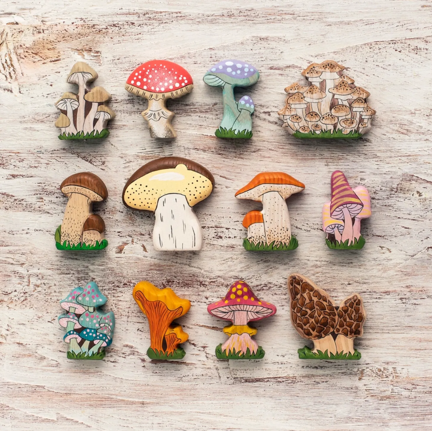Brown Cap Mushroom | Wooden Toy Figurine