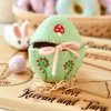 Felt Egg Cover - Green Mushroom Motif