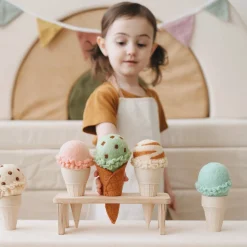Felt Ice Creams and Waffle Cones | Play Food Set