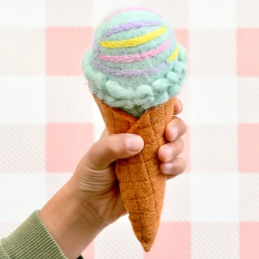 Felt Ice Creams and Waffle Cones | Play Food Set