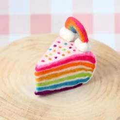 Felt Rainbow Cake Slice | Play Food