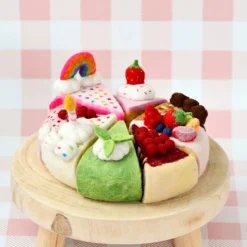 Felt Rainbow Cake Slice | Play Food