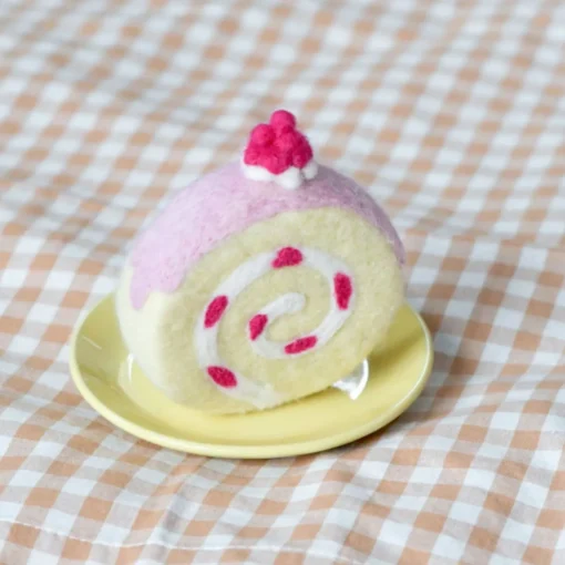 Felt Strawberry Swiss Roll | Play Food