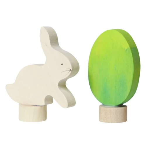 Grimm's Celebration Ring Deco (Easter Set Batik Green - 2pcs)
