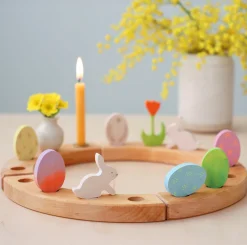 Grimm's Celebration Ring Deco (Easter Egg Floral Duo - 2pcs)
