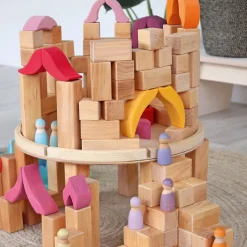 Grimm's Large Natural Stepped Pyramid Building Set