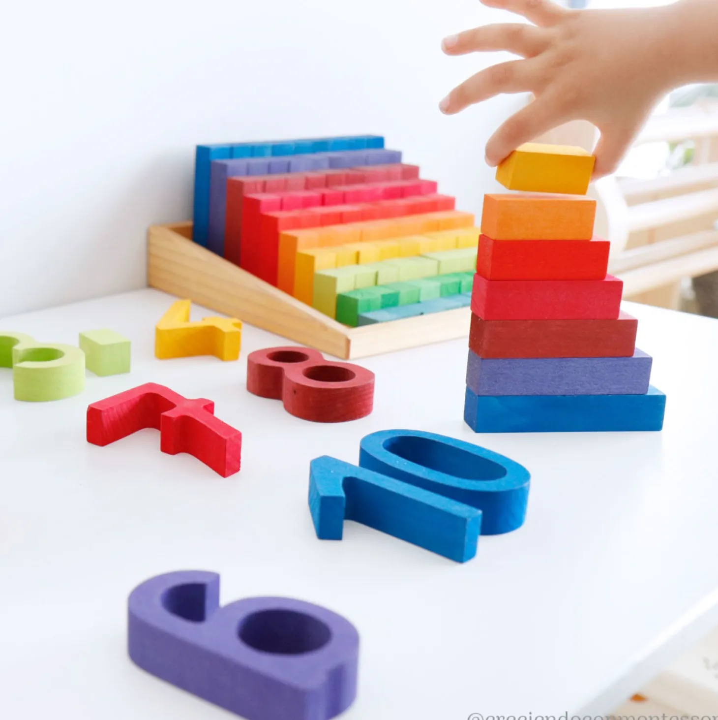 Grimm's Small Stepped Counting Block Set (2cm thick)