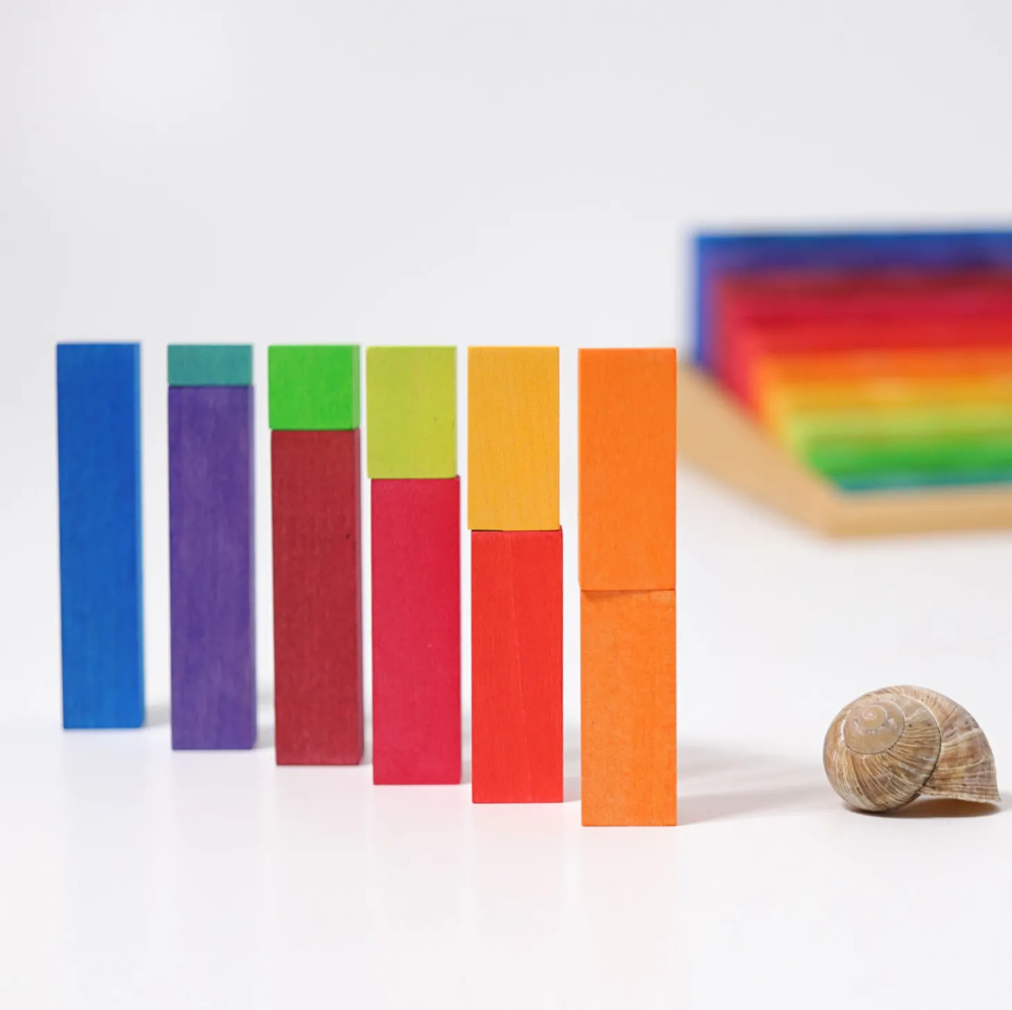 Grimm's Small Stepped Counting Block Set (2cm thick)