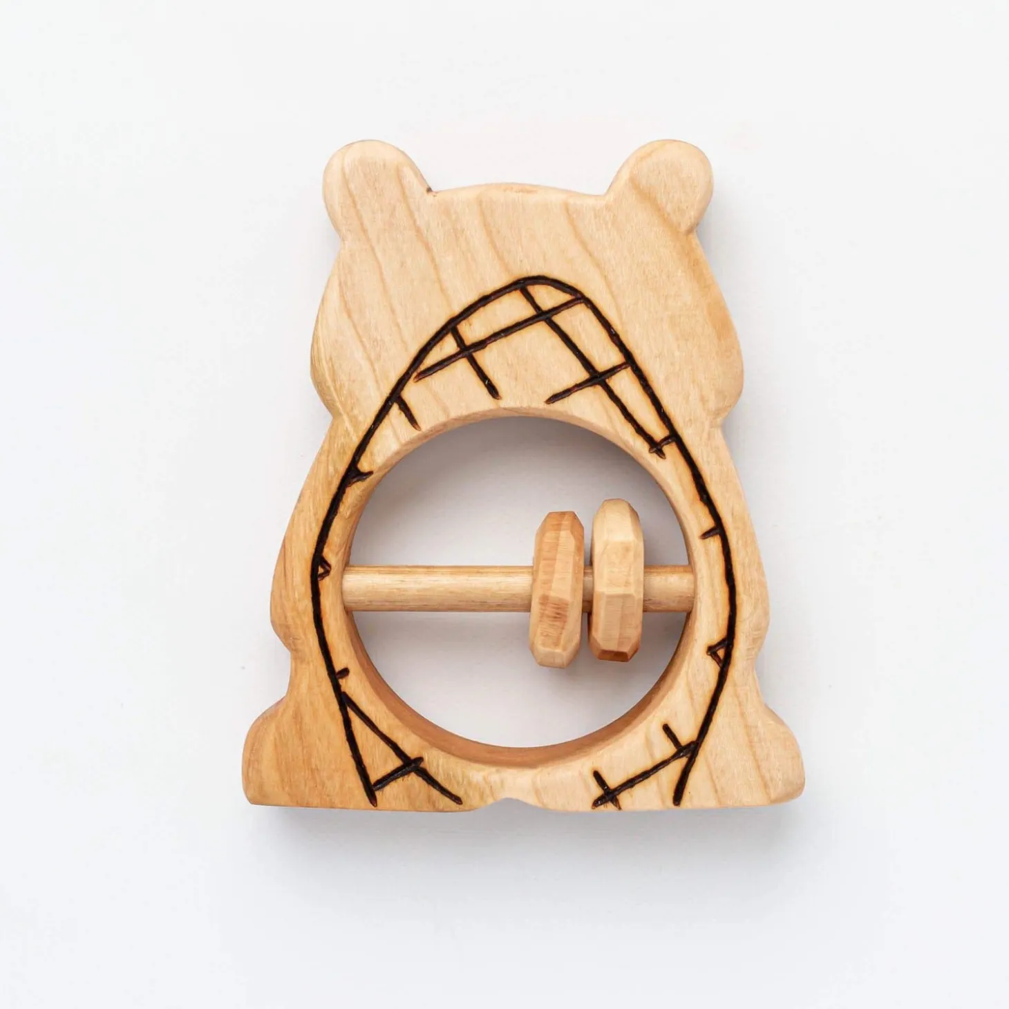 Handmade Beaver Rattle & Teething Toy