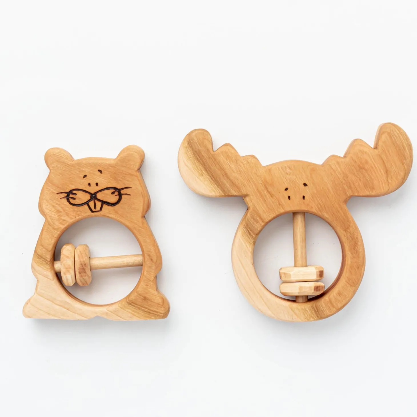 Handmade Beaver Rattle & Teething Toy