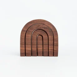 Handmade Mini Walnut Rainbow Stacker