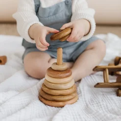 Handmade Natural Wooden Ring Stacker