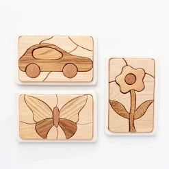 Handmade Wooden Mosaic Puzzle (Car)