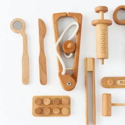Handmade Wooden Play Doctor Set