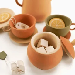 Handmade Wooden Tea Set (Herbal)