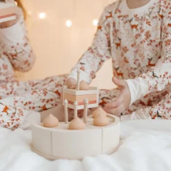 Handmade Wooden Toy Cake (Pink)