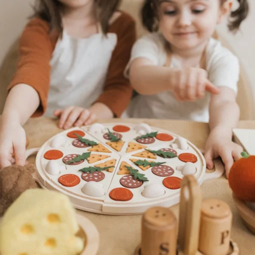 Handmade Wooden Toy Pizza