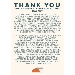 Heddle & Lamm Mini Bolga Basket (Red Brown Handle)