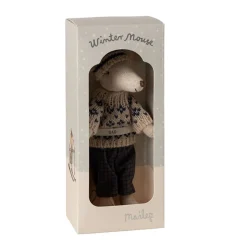 Maileg 2024 Winter Mouse with Ski Set - Blue (Dad)