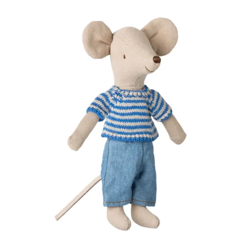 Maileg Blue Knitted Sweater and Pants (Big Brother Mouse)
