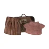 Maileg Knitted Blouse and Skirt in Suitcase (Grandma Mouse)