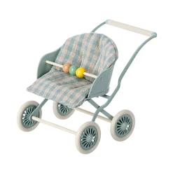 Maileg Reversible Stroller - Blue (Baby Mouse/MY)