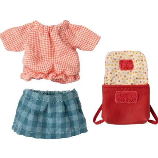 Maileg Tricycle Mouse with Red Bag (Big Sister)