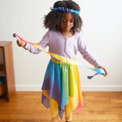 Mini Silk & Wood Streamer (Rainbow)