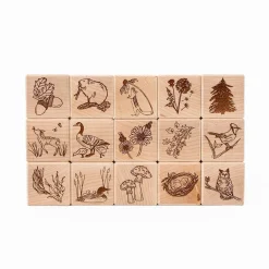 Nature Collection Alphabet Blocks (Set of 15) - Handmade in Canada