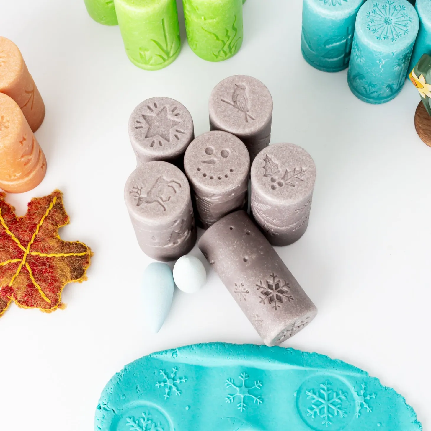 Play Dough Rollers & Stamp Set (Four Seasons)