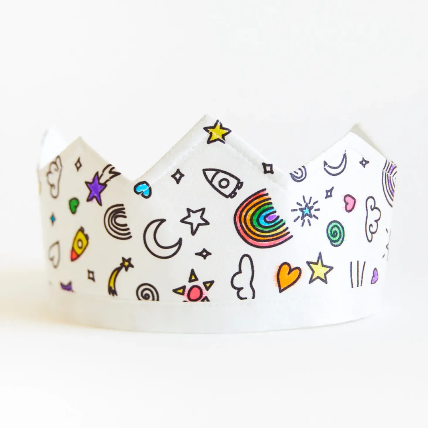 Rainbow Sky Coloring Crown and Markers Set