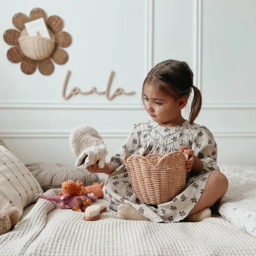 Rattan Daisy Wall Basket