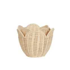 Rattan Lily Basket Set (Buttercream)