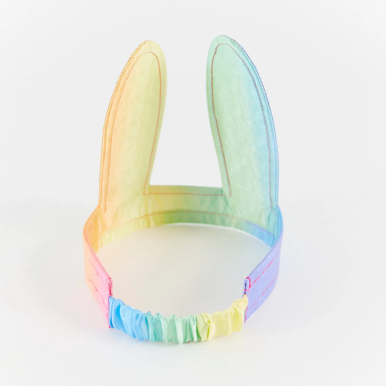 Silk Bunny Ears and Tail Dress Up Set (Soft Rainbow)