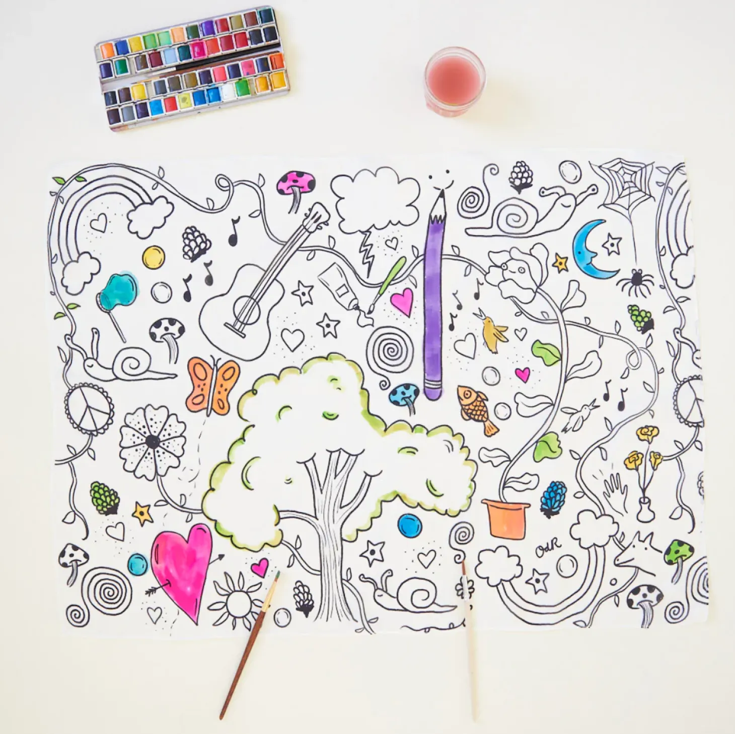 Silk Doodle Colouring Seek & Find Playsilk and Markers Set