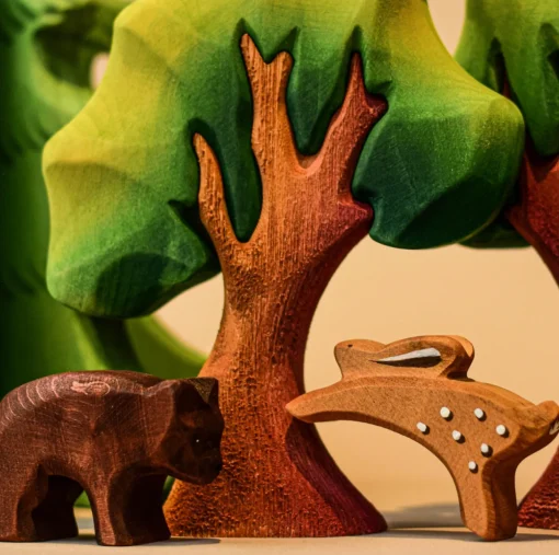 Small Wooden Green Oak Tree