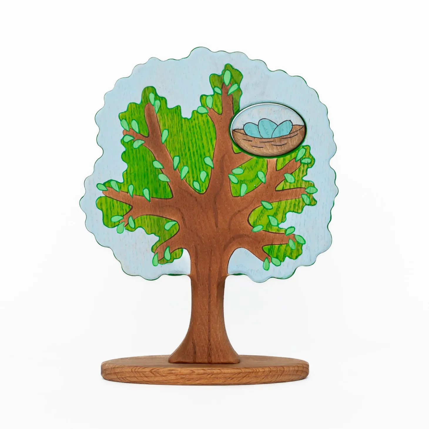 Spring Tree with Baby Birds and Flowers | Wooden Toy