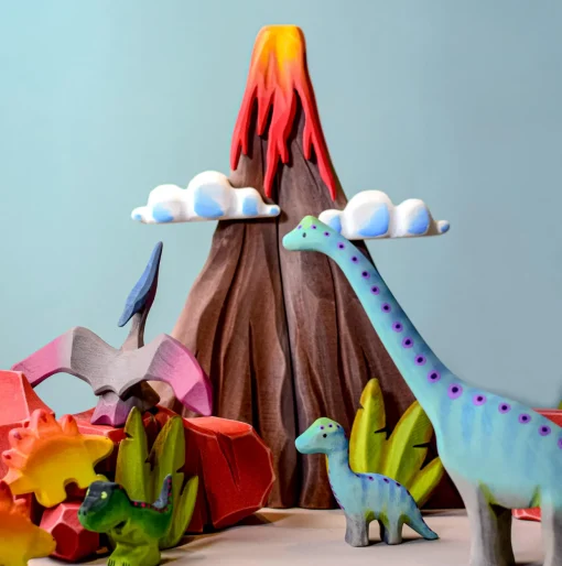 Volcano, Clouds & Lava | Wooden Toy