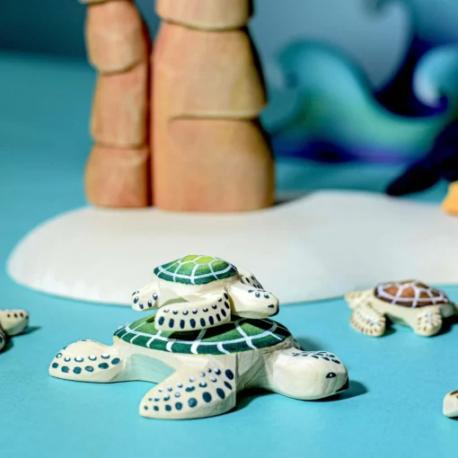 Wooden Baby Turtle (Green)