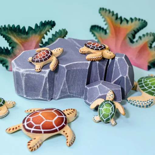 Wooden Baby Turtle (Green)