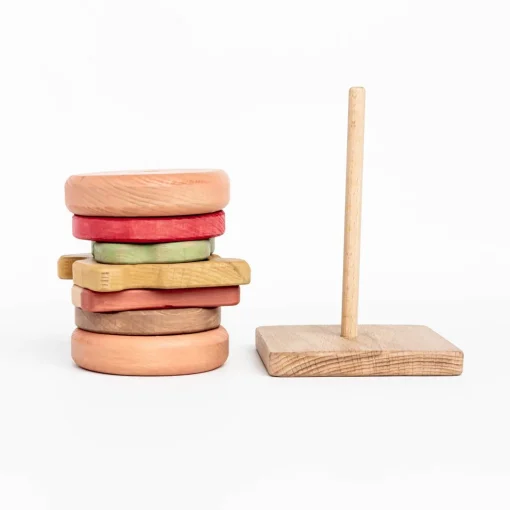 Wooden Hamburger Stacking Toy