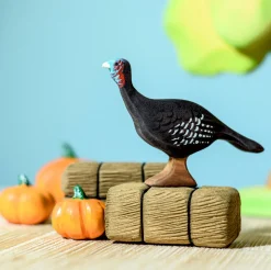 Wooden Hay Bales and Pumpkins (Set of 7)