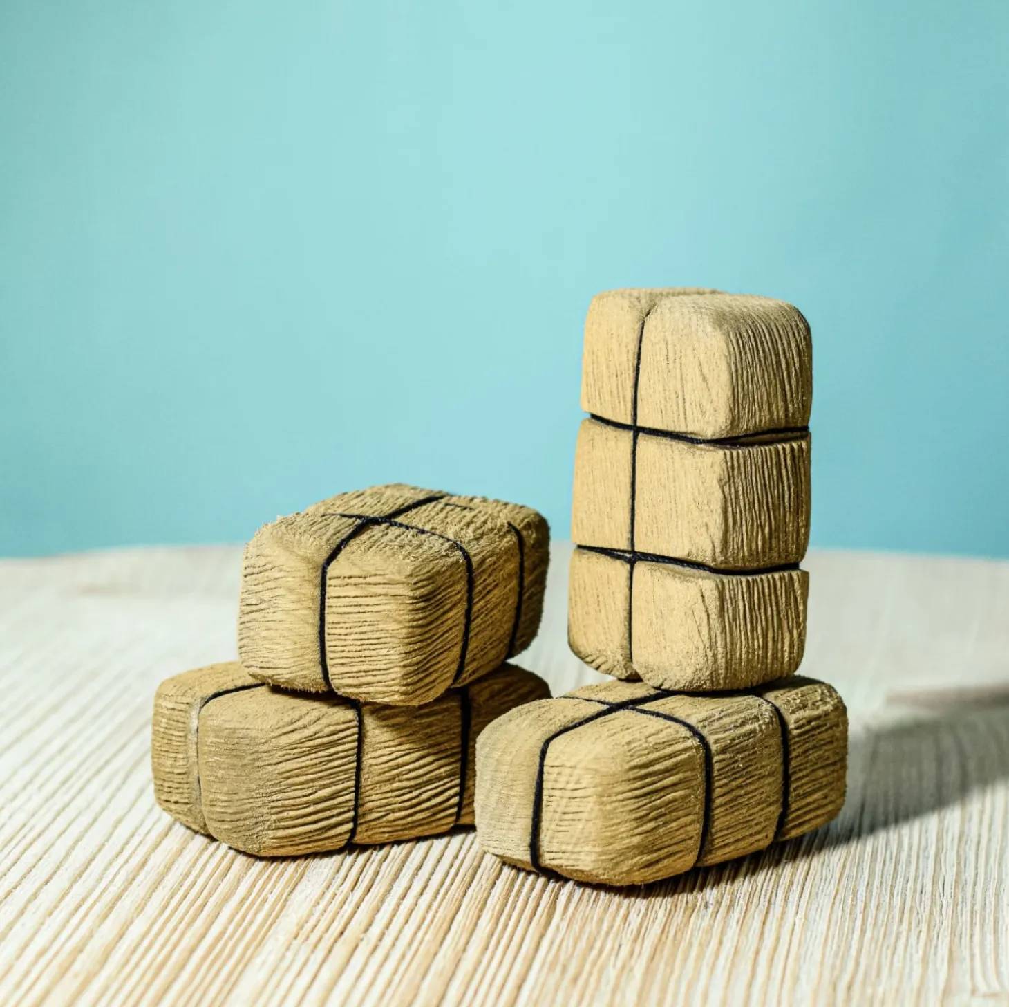 Wooden Hay Bales (Set of 4)