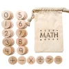 Wooden Math Manipulatives Discs (Set of 36)