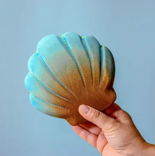 Wooden Shell with Pearl